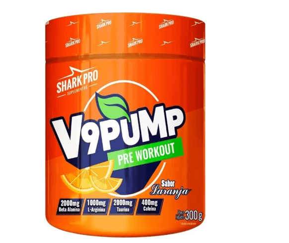 Pré Treino V9 Pump 300g (edição Limitada) - Shark Pro Sabor Refrigerante Laranja
