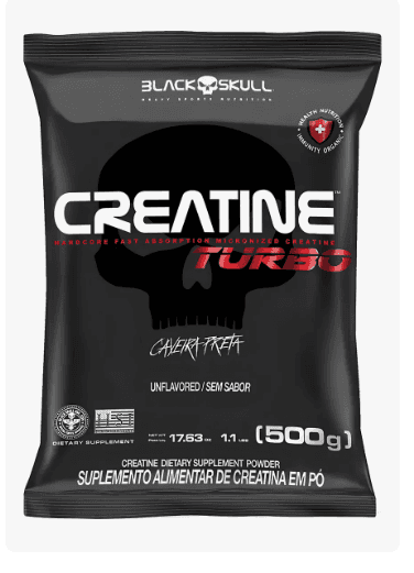 Suplemento en barra de cereais Black Skull Caveira Preta Creatina de Bone Crusher x 500g